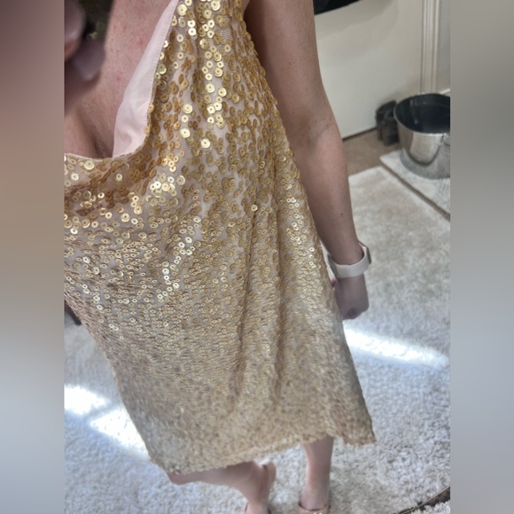 NSR Strappy Sequin Dress Rose Gold - Picture 4 of 10